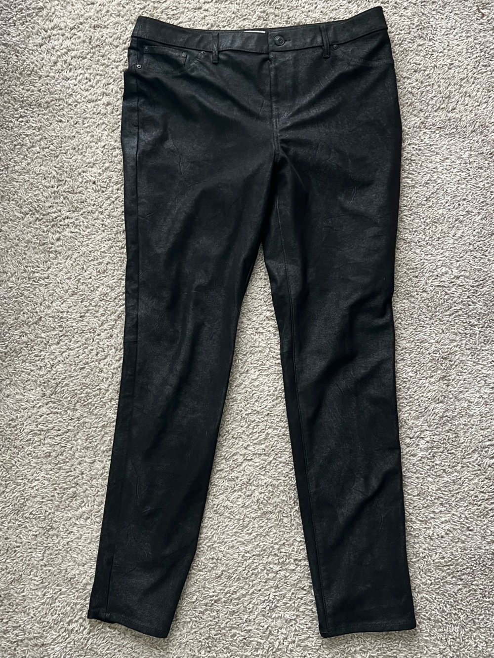 Chico's Black faux suede Leggings